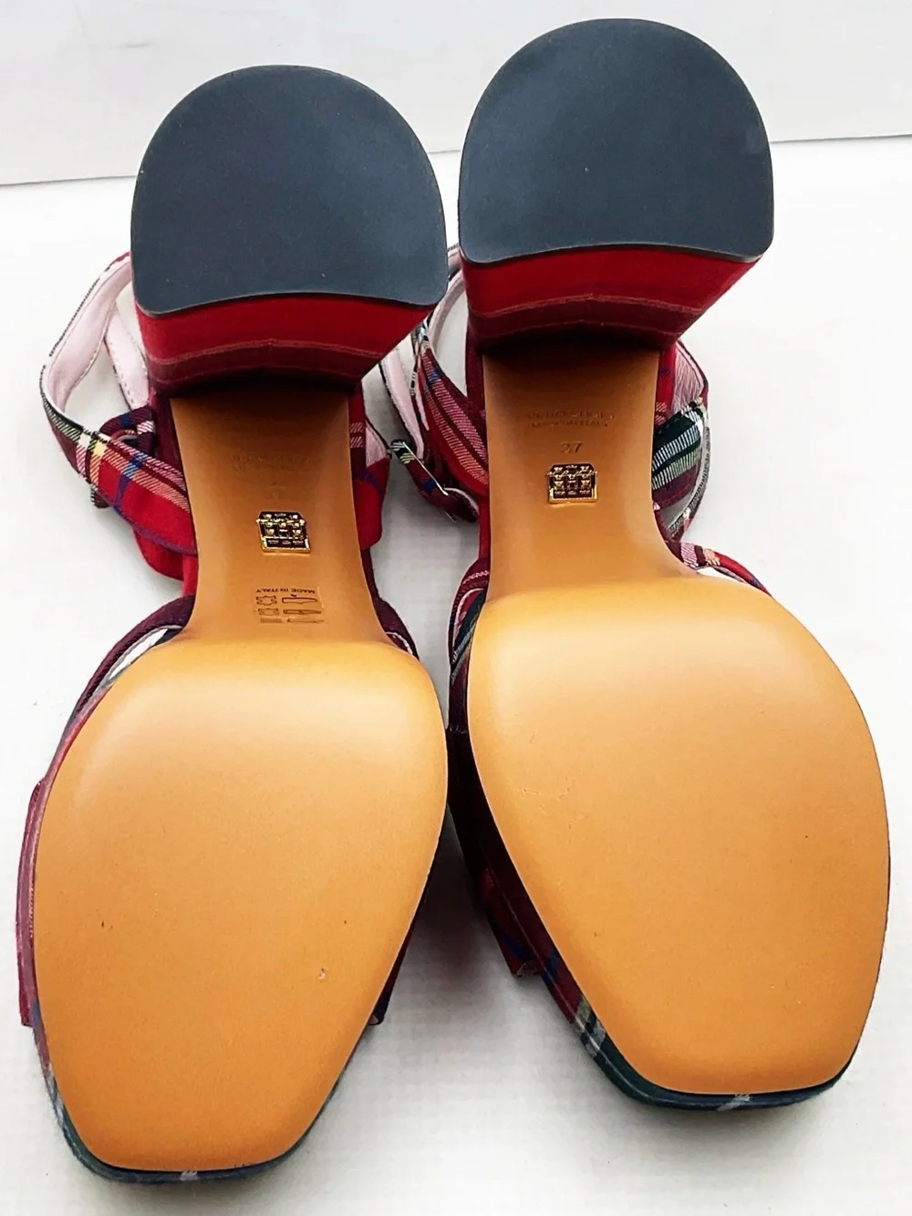 🆕{{Hill House Home} Green & Red Tartan Plaid Party Platforms